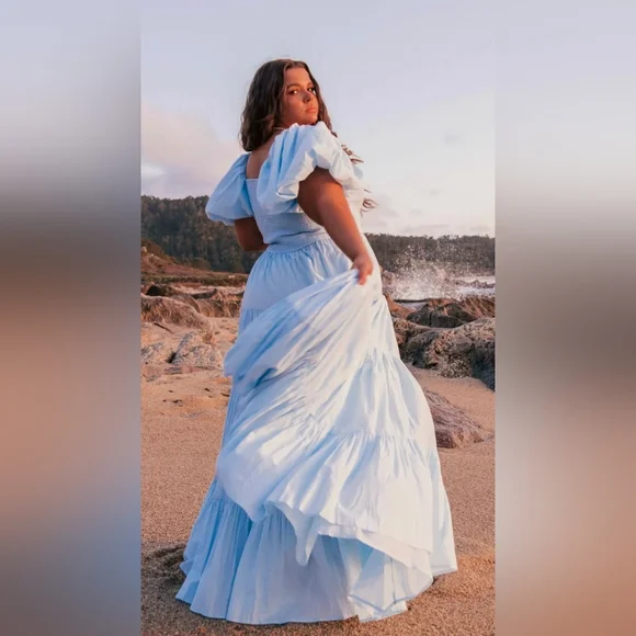 🩵JessaKae NWOT Light Blue Luna Maxi Dress - Picture 3 of 12